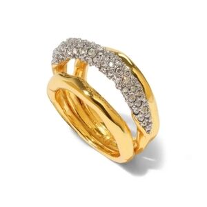 Alexis Bittar Solanales Crystal Orbiting Ring-gold Size 7